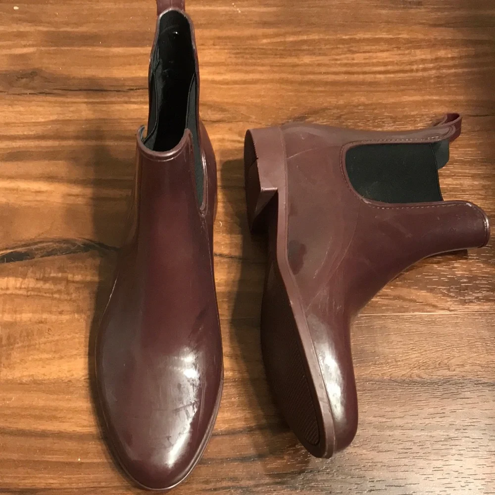 Sam Edelman plum purple Chelsea-style rain boots size 10 - non-leather
